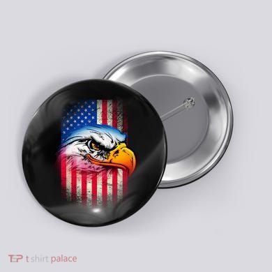 American Bald Eagle Flag Button