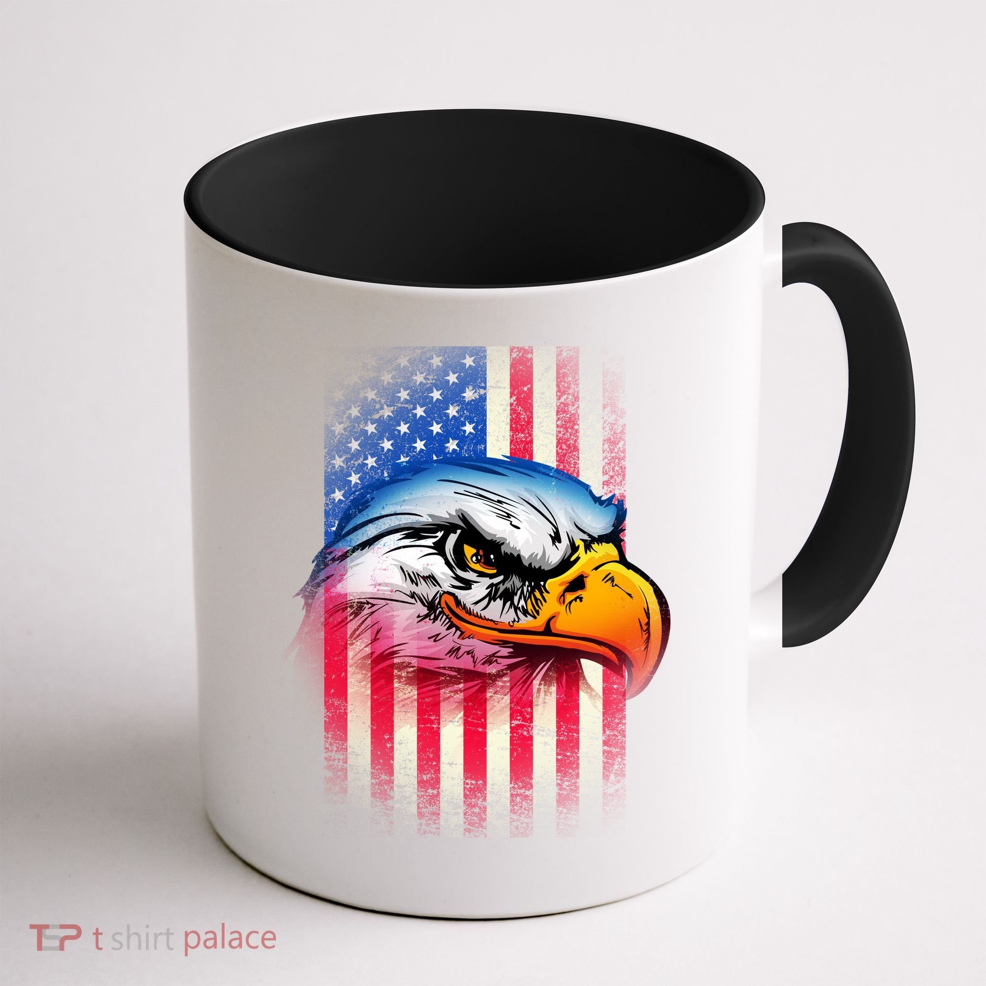 American Bald Eagle Flag Coffee Mug