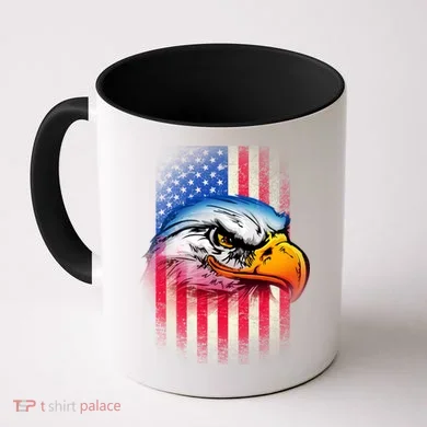 American Bald Eagle Flag Coffee Mug