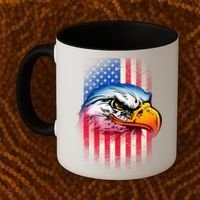 American Bald Eagle Flag Coffee Mug thumb 2