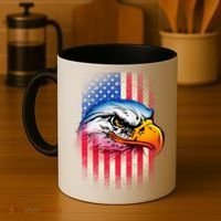 American Bald Eagle Flag Coffee Mug thumb 4