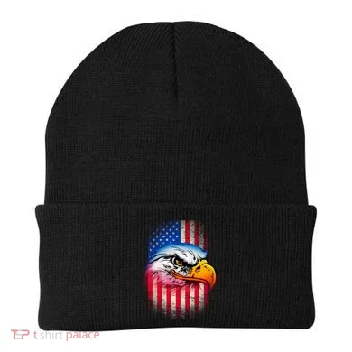 American Bald Eagle Flag Beanie