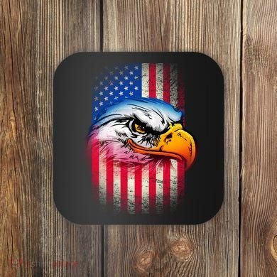 American Bald Eagle Flag Coaster