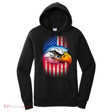 American Bald Eagle Flag Women's Hoodie