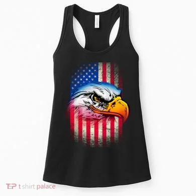 American Bald Eagle Flag Women's Tank Top