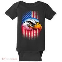 American Bald Eagle Flag Baby Bodysuit thumb 0