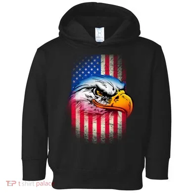 American Bald Eagle Flag Toddler Hoodie