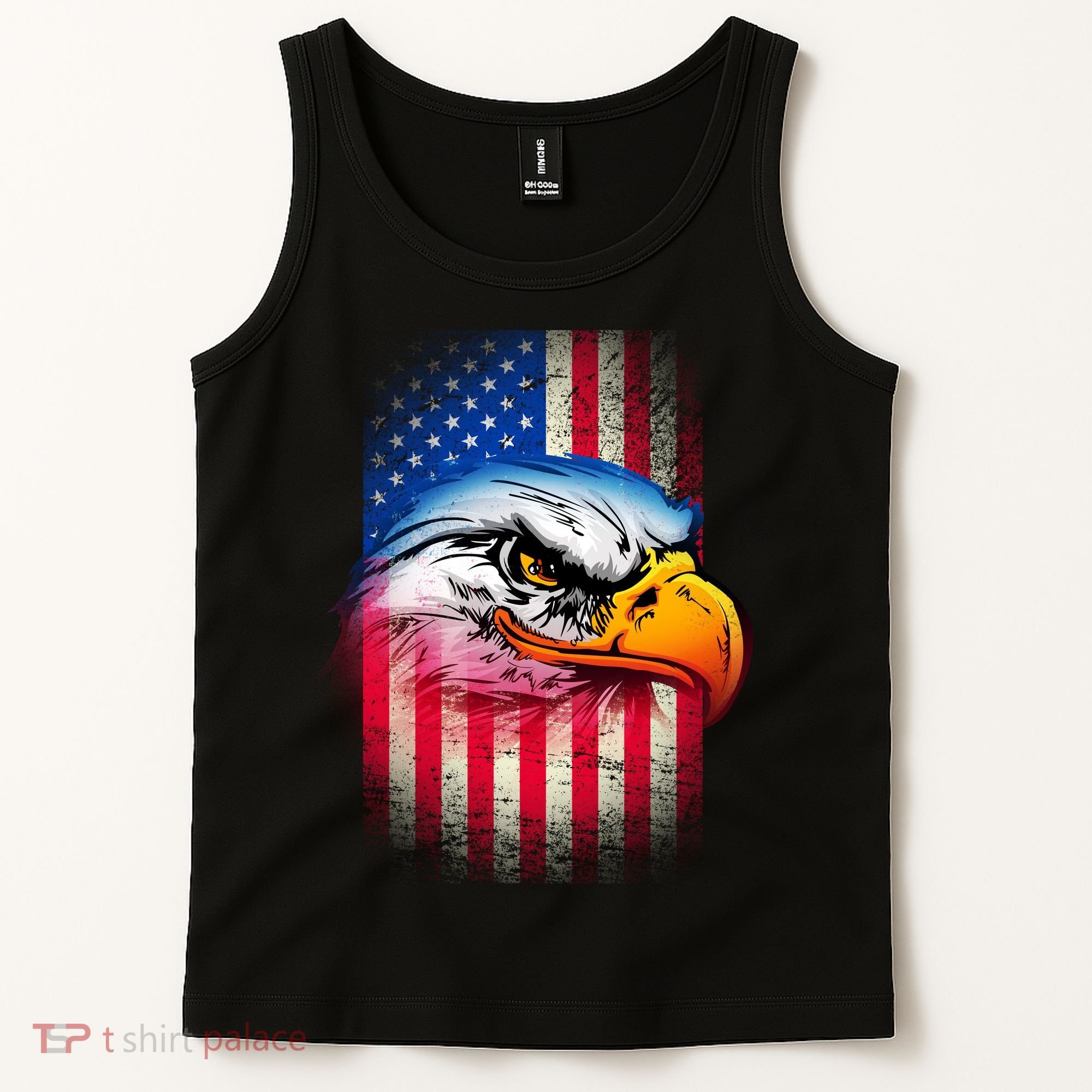 American Bald Eagle Flag Tank Top