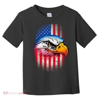 American Bald Eagle Flag Toddler T-Shirt
