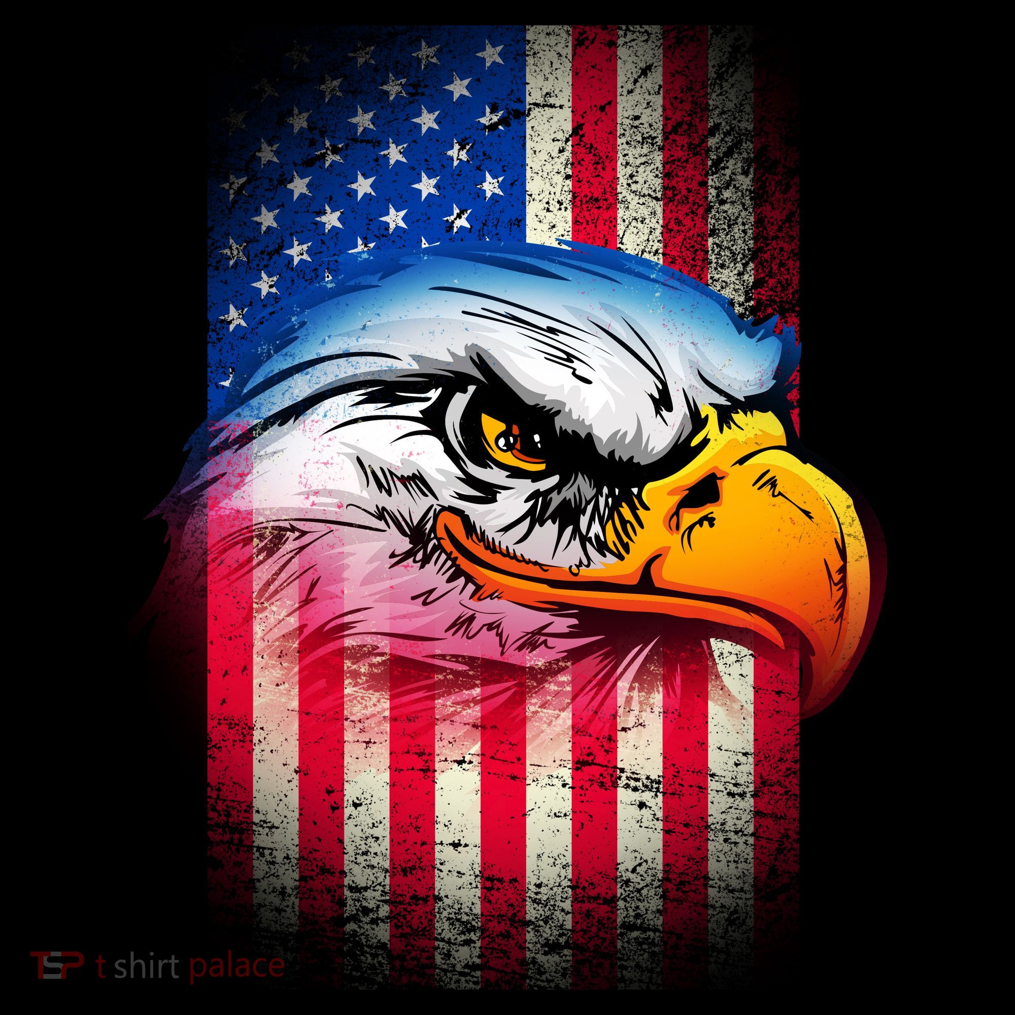 American Bald Eagle Flag Toddler T-Shirt