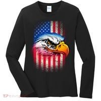 American Bald Eagle Flag Women's Long Sleeve Shirt thumb 0