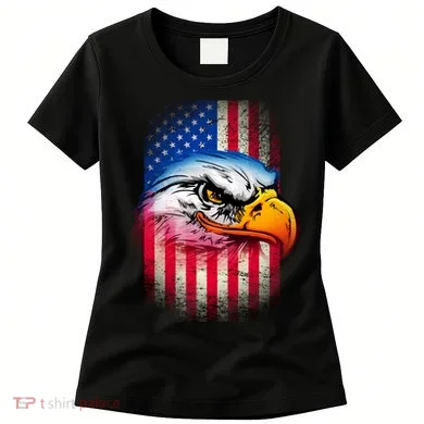 American Bald Eagle Flag Women's T-Shirt