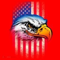 American Bald Eagle Flag Santa Hat thumb 1