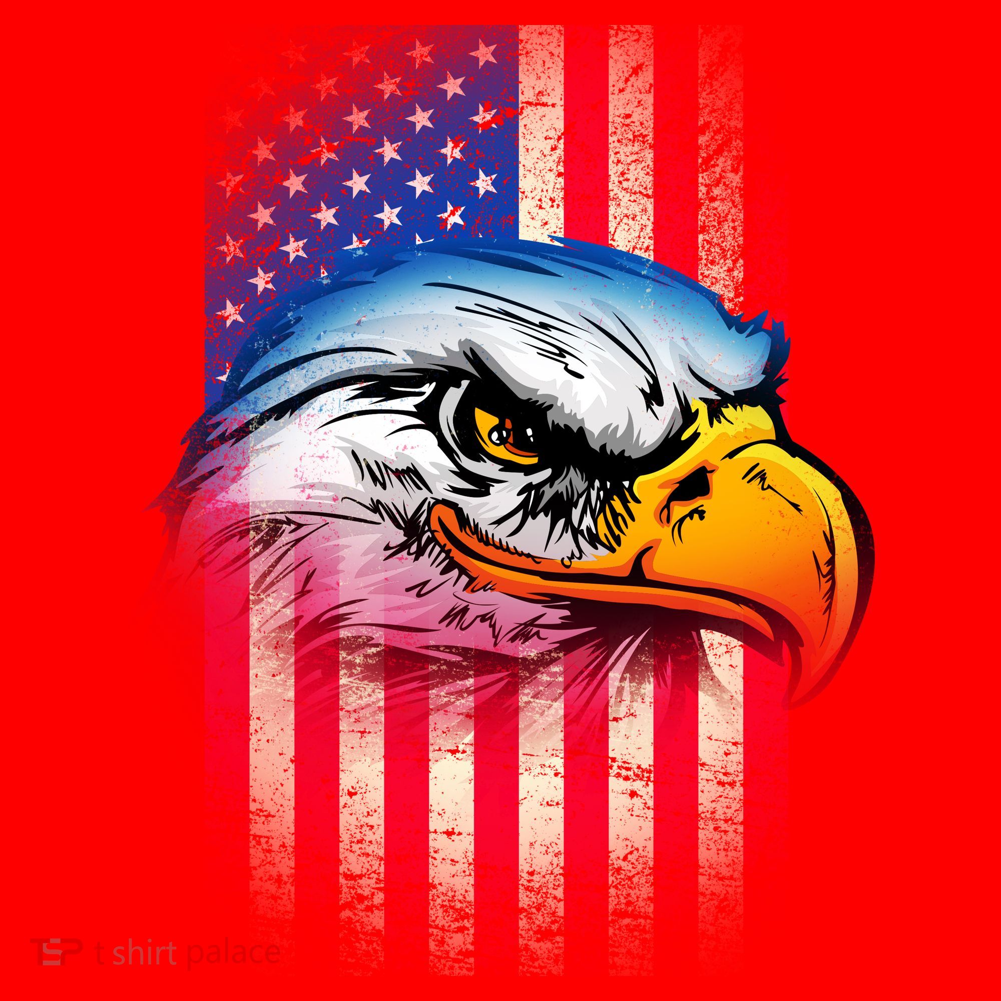 American Bald Eagle Flag Santa Hat