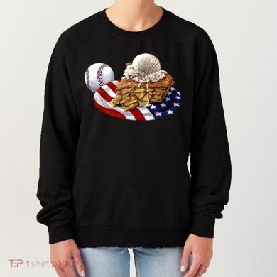 American Baseball And USA Pie Women's Sweatshirt