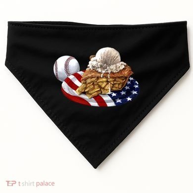 American Baseball And USA Pie USA-Made Doggie Bandana