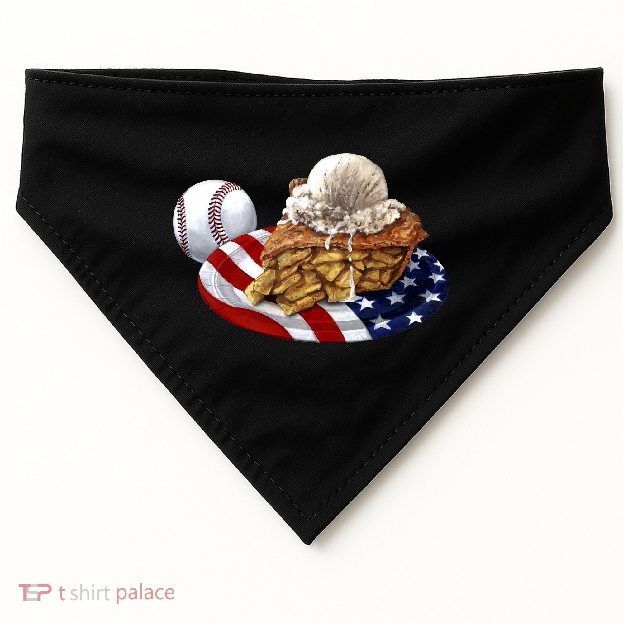 American Baseball And USA Pie USA-Made Doggie Bandana