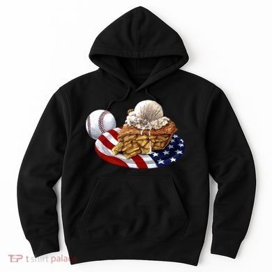 American Baseball And USA Pie Hoodie