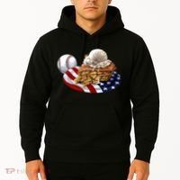 American Baseball And USA Pie Hoodie thumb 2
