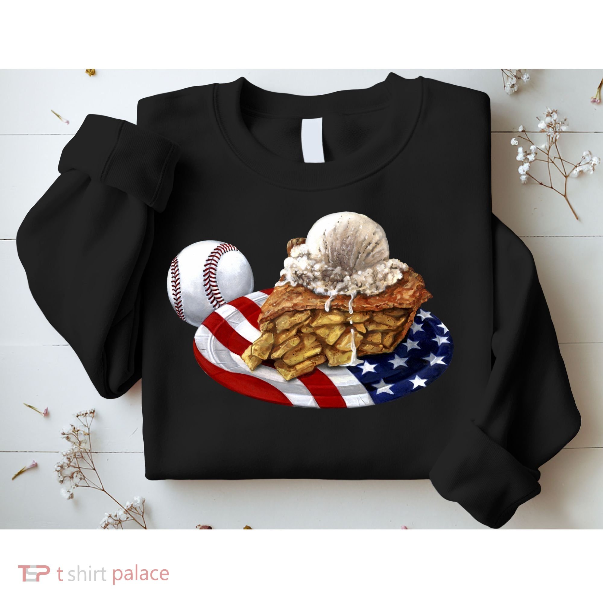 American Baseball And USA Pie Sweatshirt