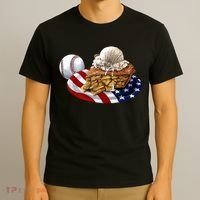 American Baseball And USA Pie T-Shirt thumb 3