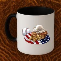 American Baseball And USA Pie Coffee Mug thumb 2