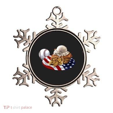 American Baseball And USA Pie Ornament