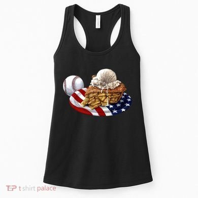 American Baseball And USA Pie Women's Tank Top