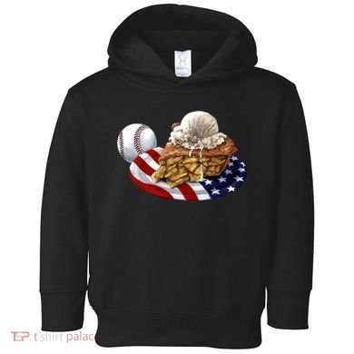 American Baseball And USA Pie Toddler Hoodie