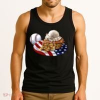 American Baseball And USA Pie Tank Top thumb 3