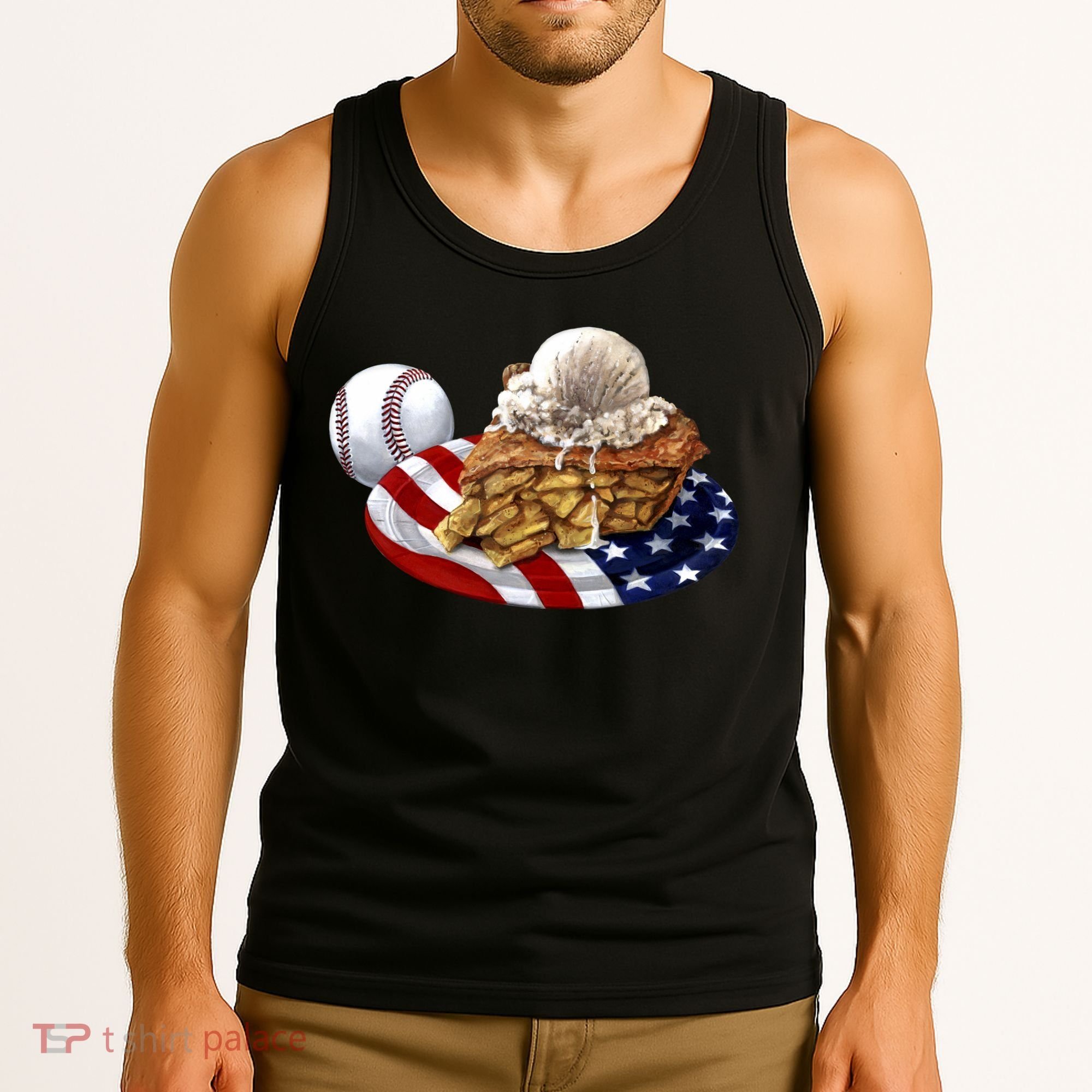 American Baseball And USA Pie Tank Top