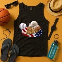 American Baseball And USA Pie Tank Top thumb 4