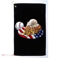 American Baseball And USA Pie Golf Towel thumb 0
