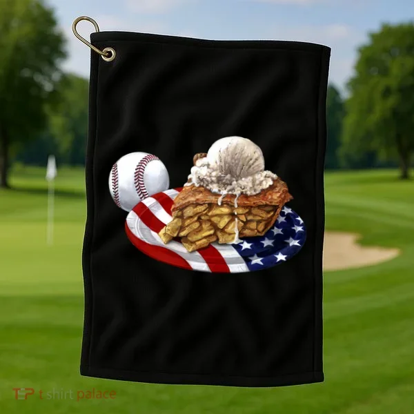 American Baseball And USA Pie Golf Towel