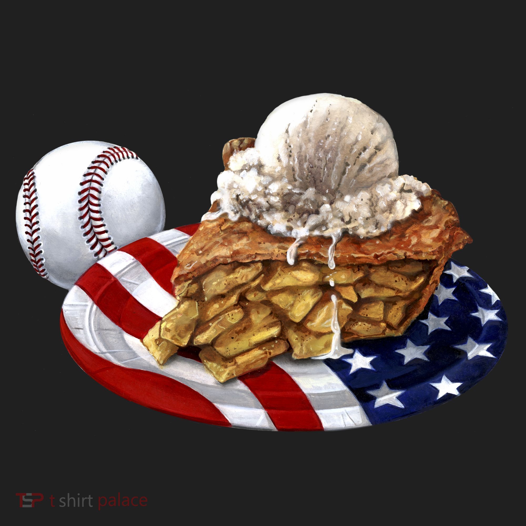American Baseball And USA Pie Golf Towel