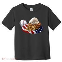 American Baseball And USA Pie Toddler T-Shirt thumb 0