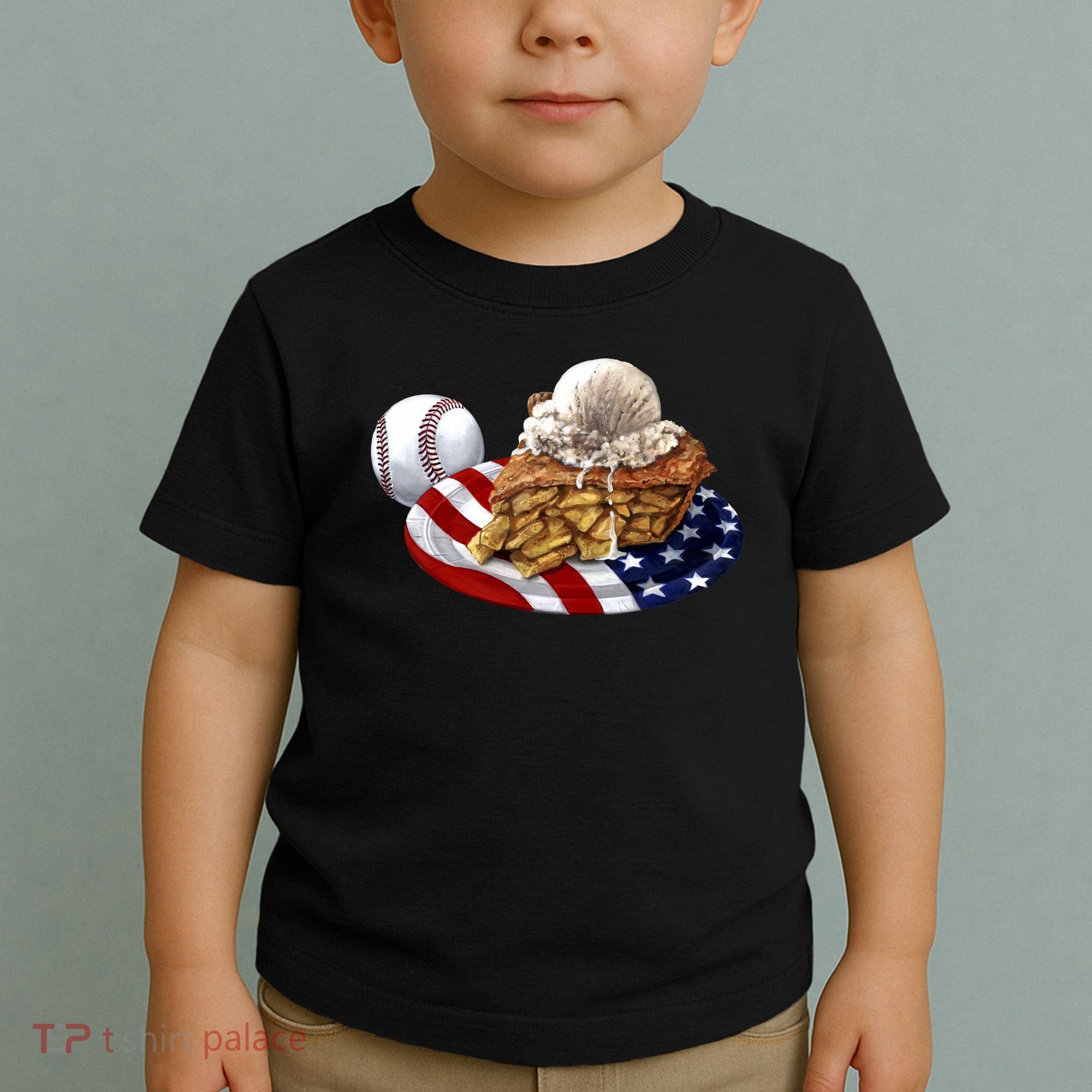 American Baseball And USA Pie Toddler T-Shirt