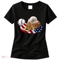 American Baseball And USA Pie Women's T-Shirt thumb 0