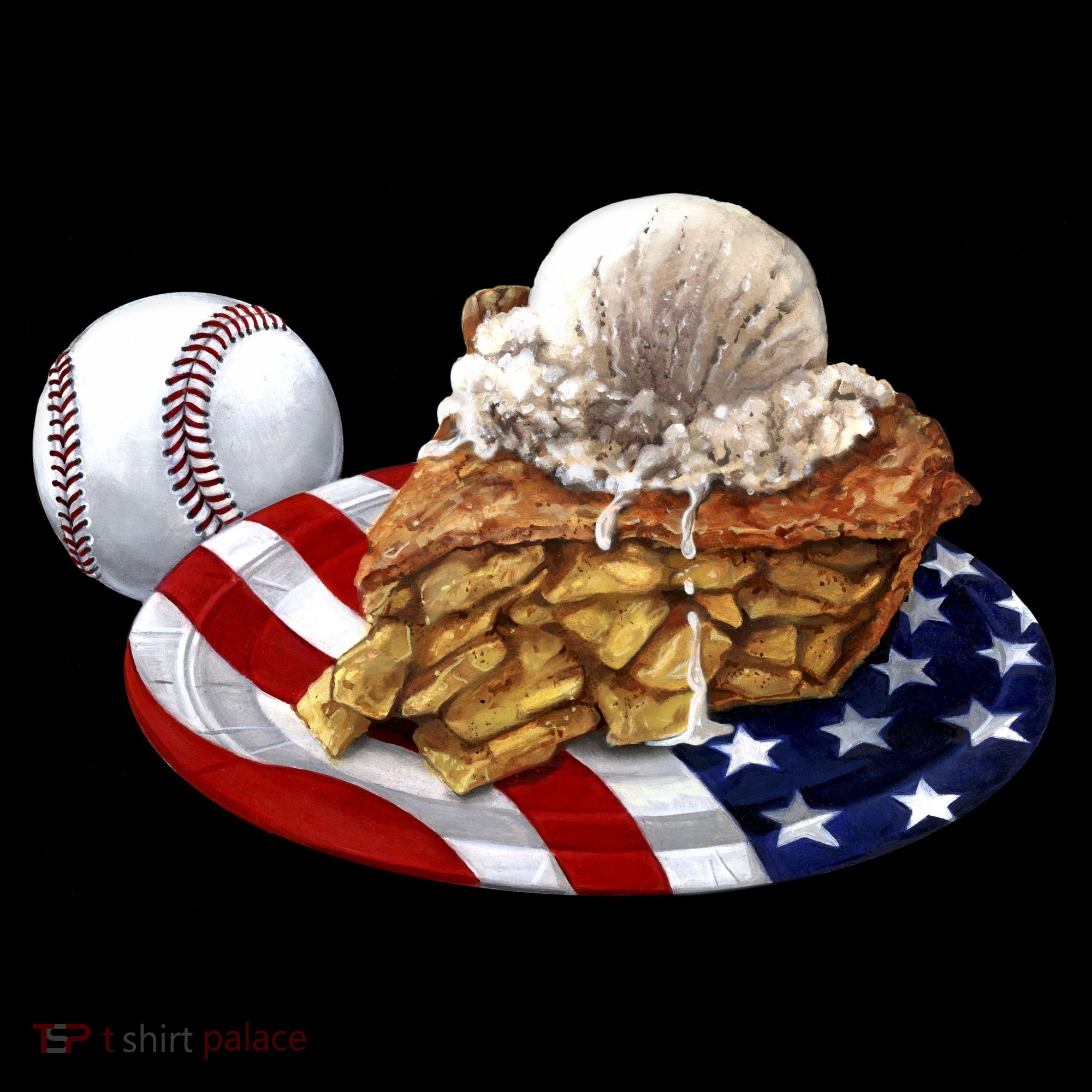 American Baseball And USA Pie Women's T-Shirt