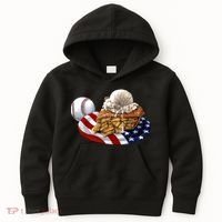 American Baseball And USA Pie Kids Hoodie thumb 0