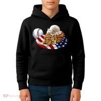 American Baseball And USA Pie Kids Hoodie thumb 4