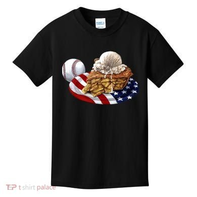 American Baseball And USA Pie Kids T-Shirt