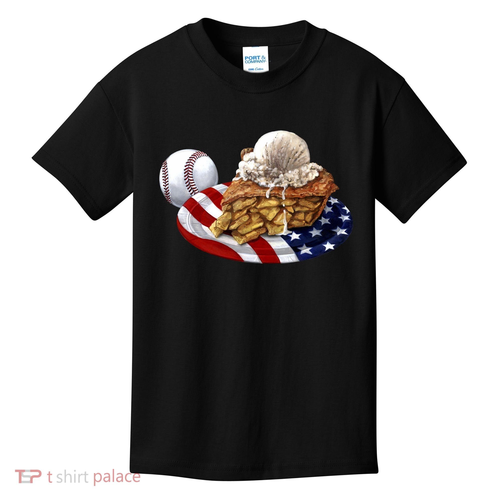 American Baseball And USA Pie Kids T-Shirt
