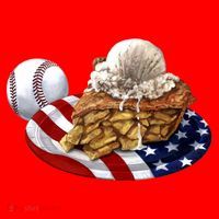 American Baseball And USA Pie Santa Hat thumb 1