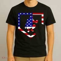 American Baseball Catcher Flag T-Shirt thumb 3