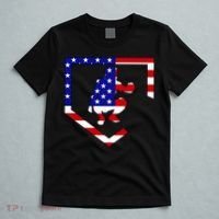American Baseball Catcher Flag T-Shirt thumb 5
