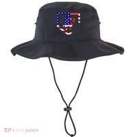 American Baseball Catcher Flag Bucket Hat thumb 0
