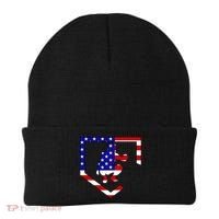 American Baseball Catcher Flag Beanie thumb 0