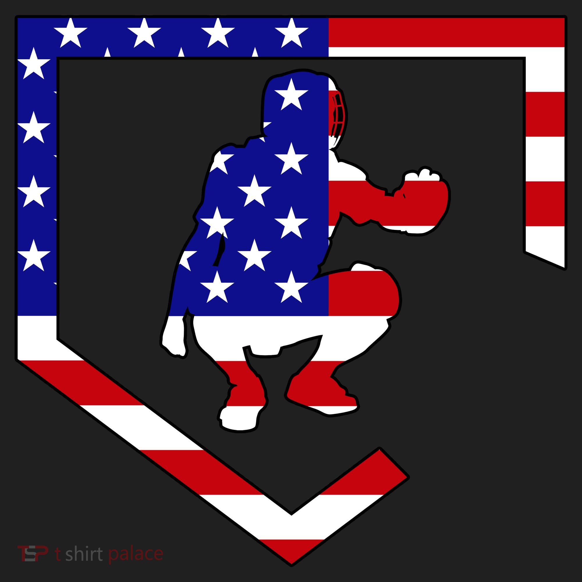 American Baseball Catcher Flag Beanie