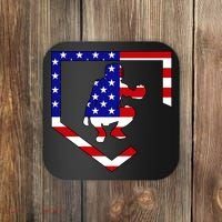American Baseball Catcher Flag Coaster thumb 0
